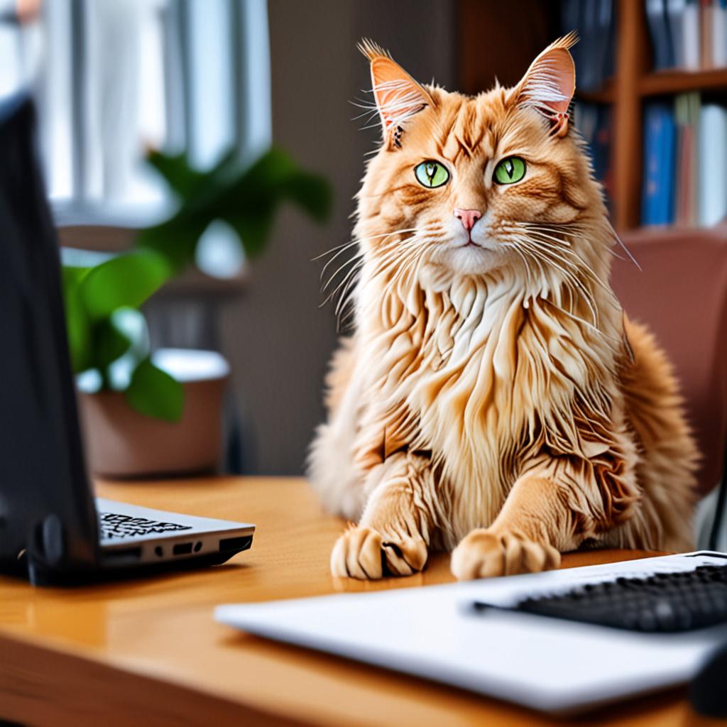 Cat Using Laptop Funny