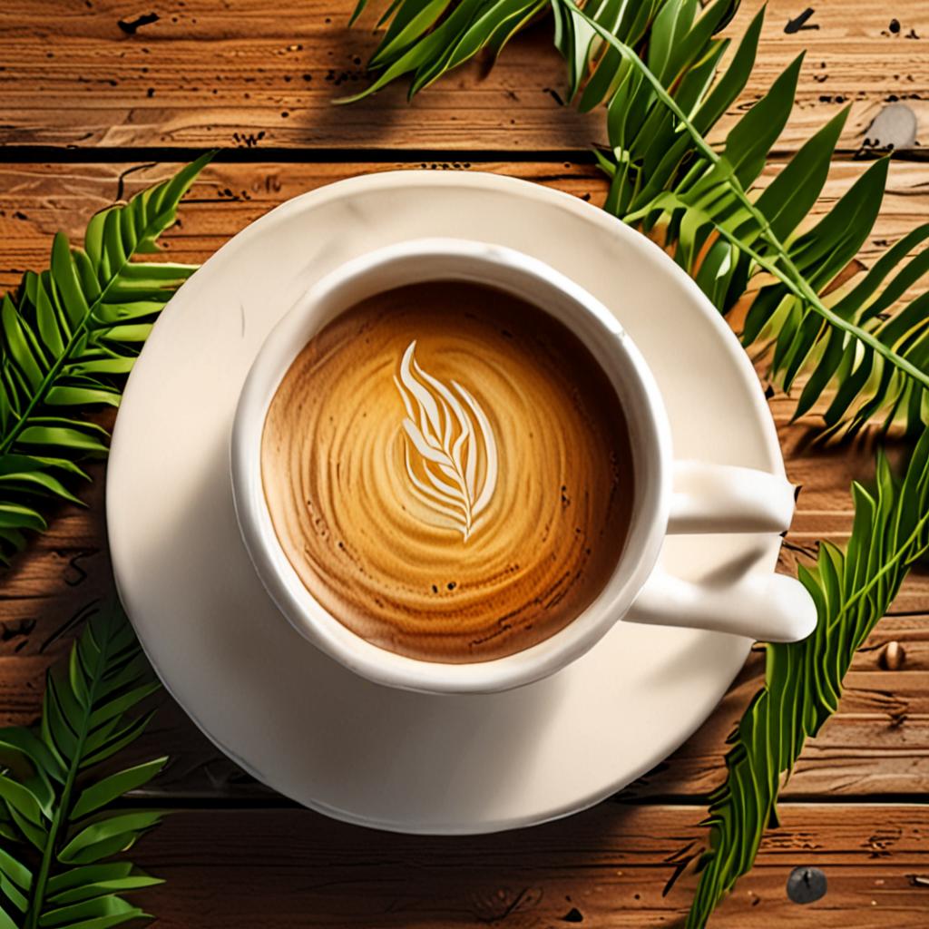 Morning Coffee on Wooden Table