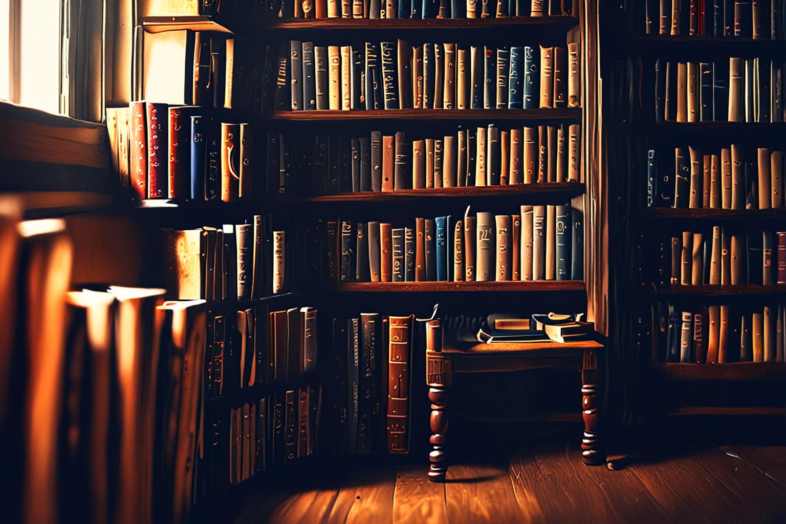 Cozy Library Corner Bookshelf