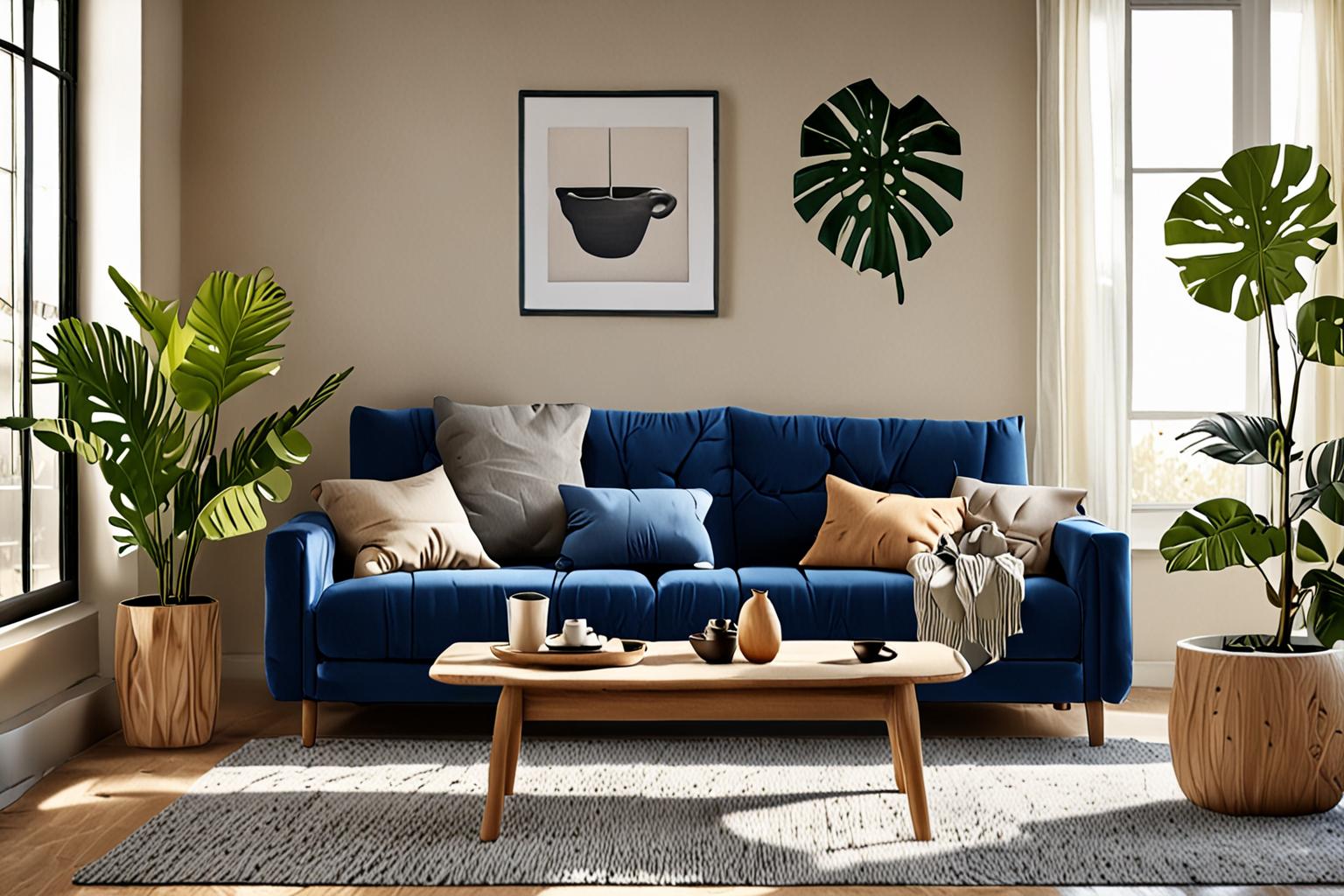 Modern Cozy Living Room Background