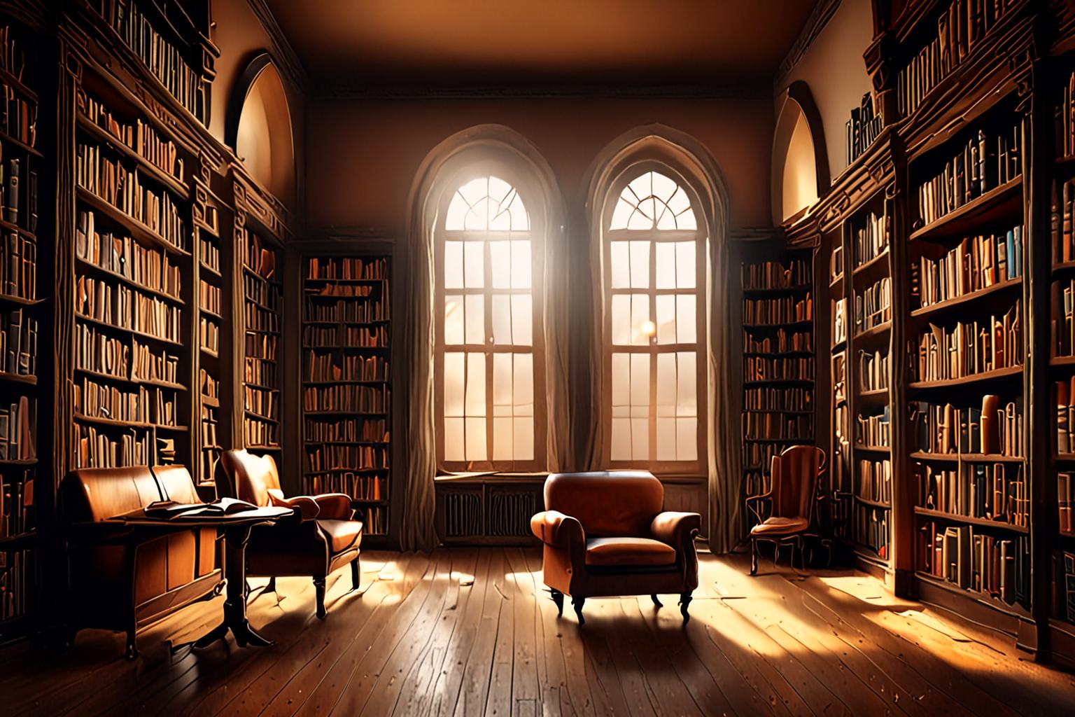 Old Library Background Image