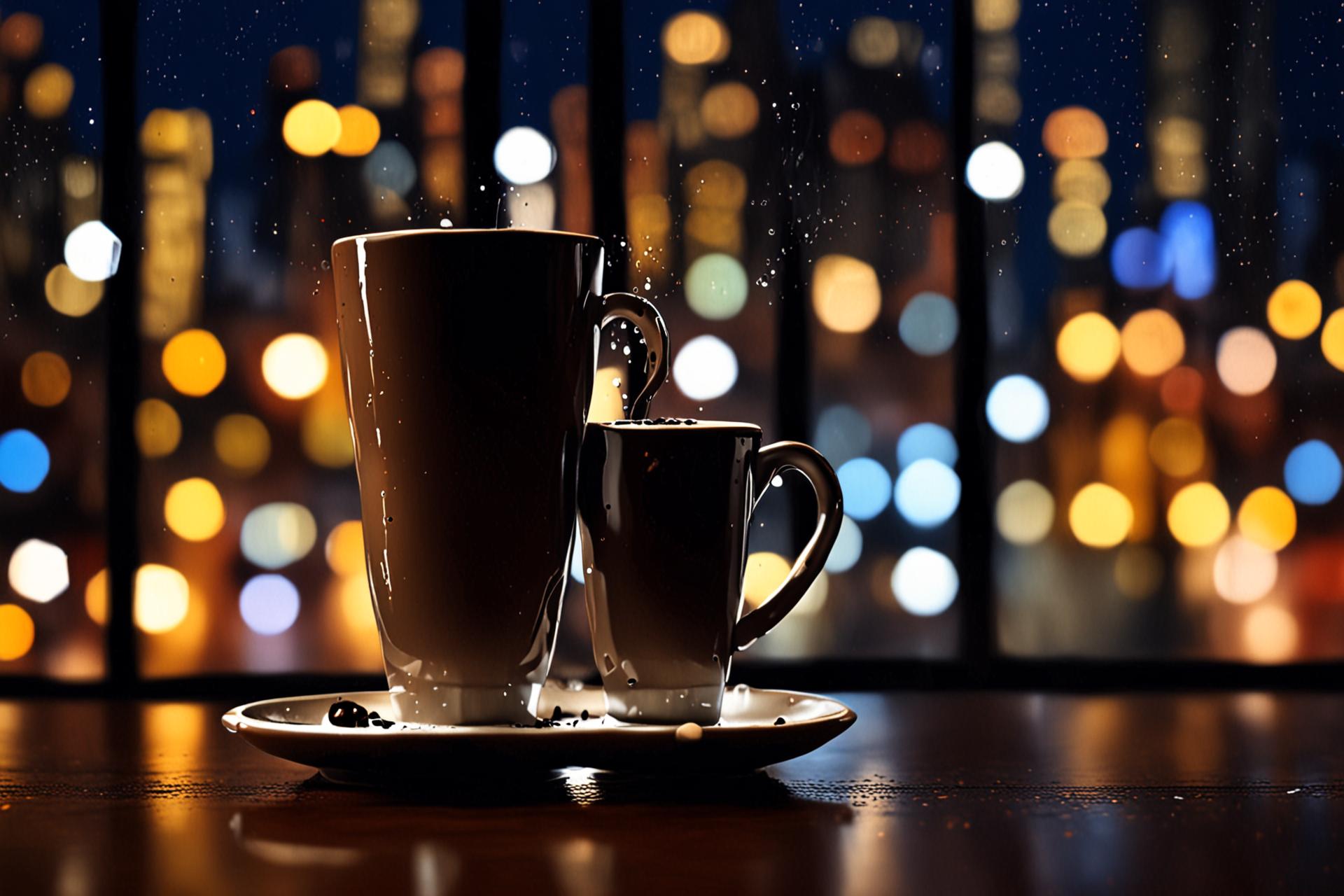 Cozy Cafe on a Rainy Day